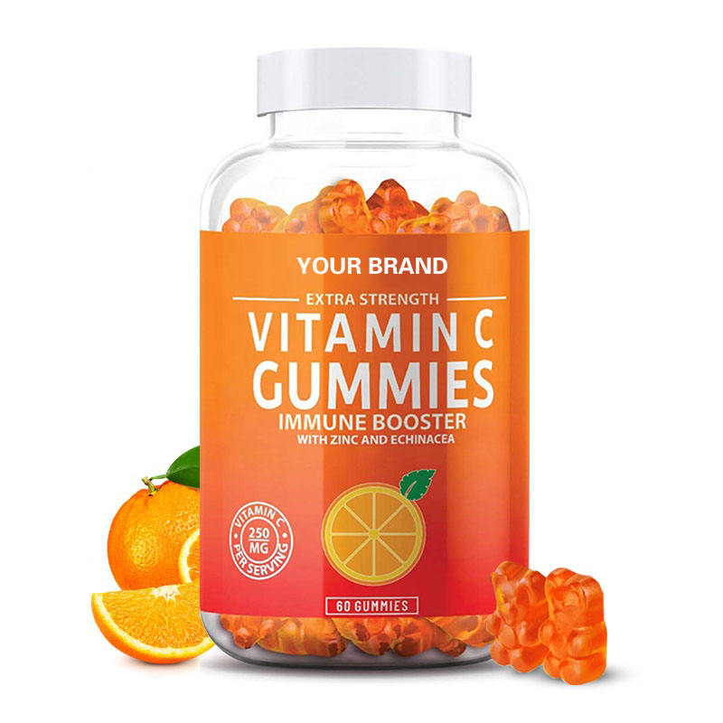 Hot Sales Private label Beauty Skin Care healthcare supplement Vitamin C with zinc whitening Gummies Candy