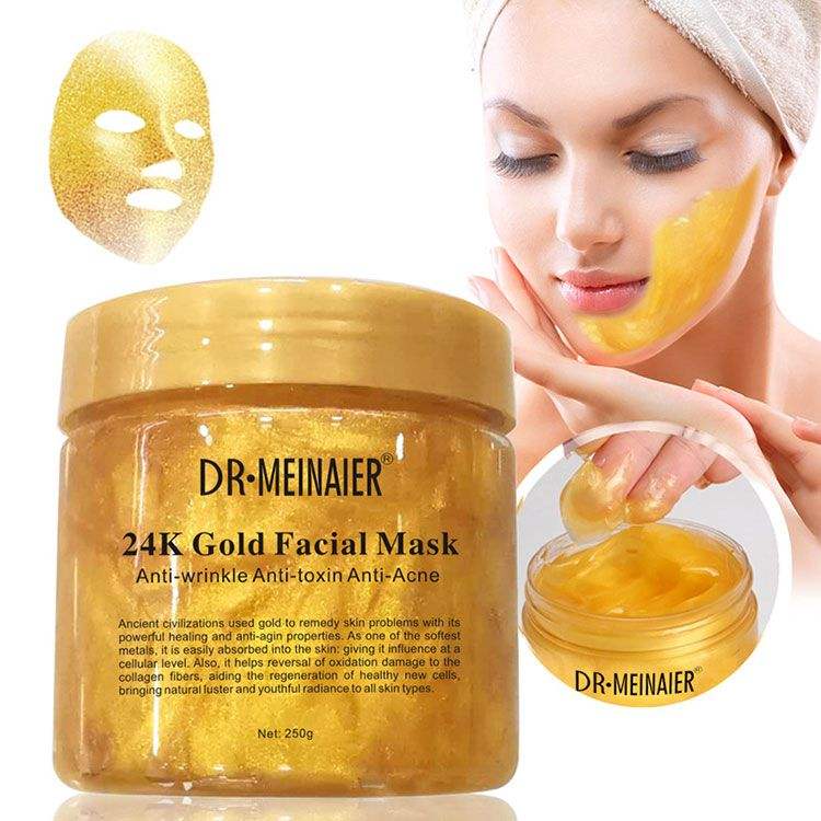 Private Label Collagen Facial Mask Anti Wrinkle and Moisturizing Face Mask OEM 24K Gold Face Mask