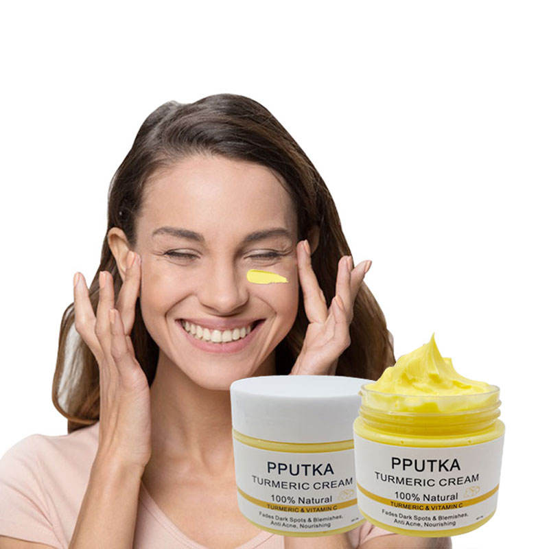 Private label wholesale organic moisturizing whitening lightening dark spot removal acne facial tumeric turmeric face mask cream