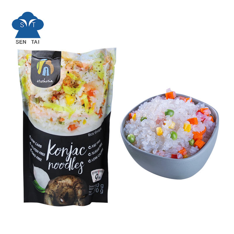 Sugar free low carb precook instant rice manufacture pure konjac keto rice food