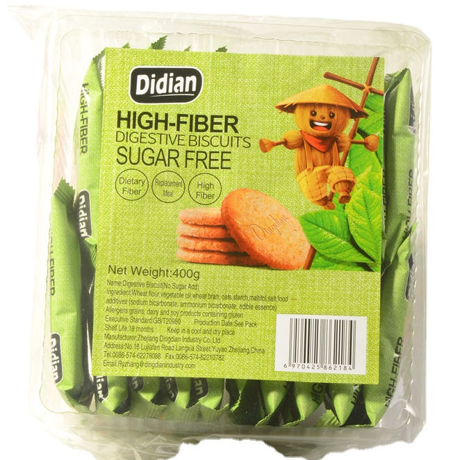 400g individual package sugar free digestive biscuit hahal biscuit health food