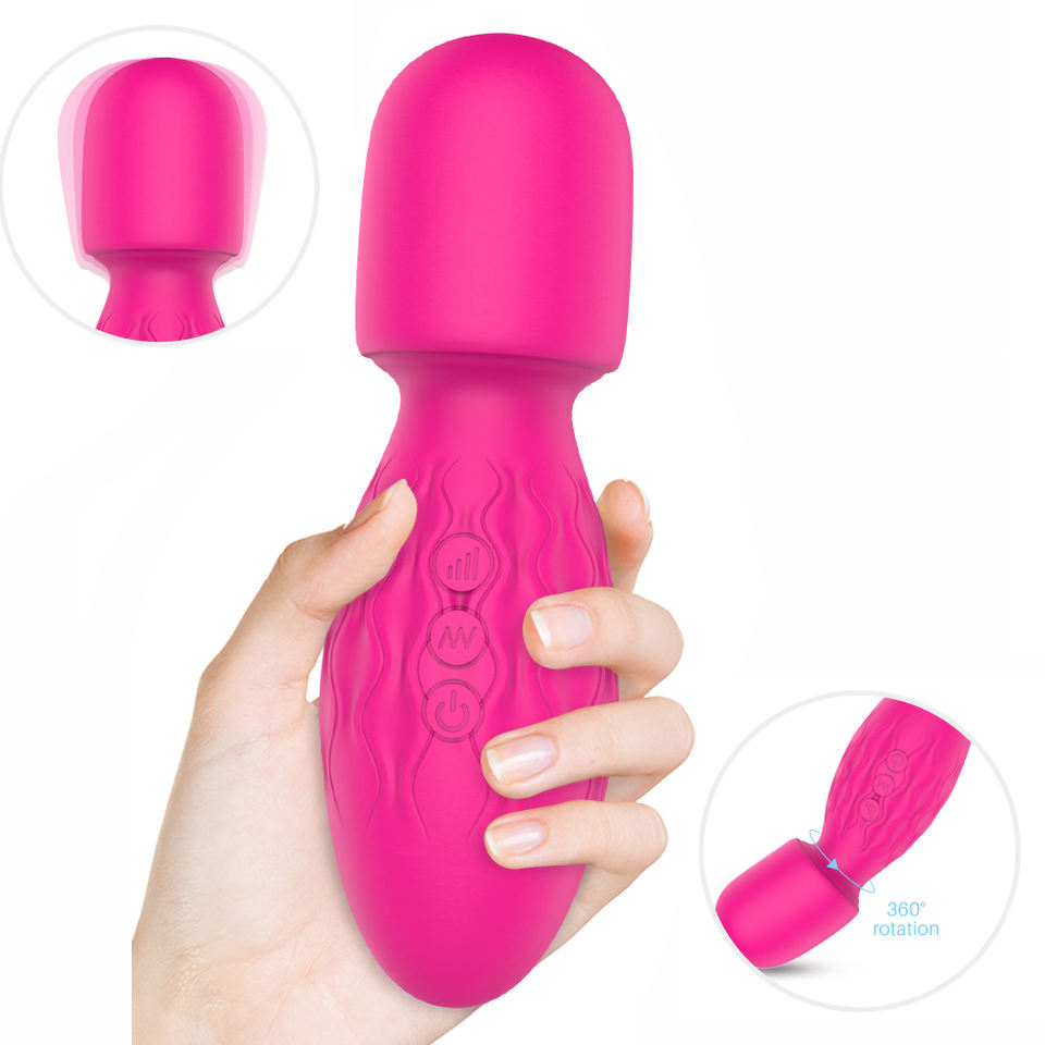 S-HANDE Factory Direct Silicone Waterproof 28 Modes Body foot Neck Head Massager Massage gun vibration Massage tools