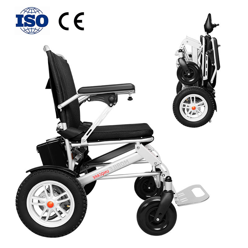 New Trending Disable Used Portable Foldable Lightweight Cheap Price Folding Power Wheelchair Motorized Electric Wheelchair