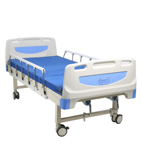 Hot selling ABS head board manual two crank hospital bed for clinc and hospital